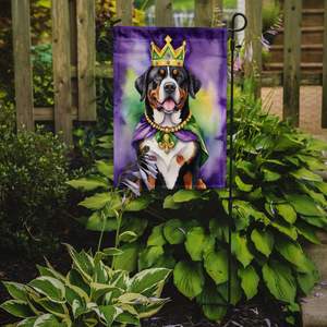 Multicolor más grande para Swiss Mountain Dog King Mardi Gras Garden Flag Buzón decorativo y Patio Banner para arte de flores - Product Image 2