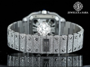 Reloj de Diamantes Moissanite Helados de Excelente Calidad, Reloj de Joyería Brillante para Hombre o para Fiestas, Disponible a Buen Precio - Product Image 3