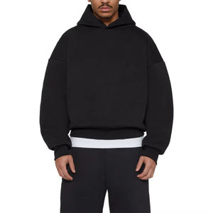 Ensemble de survêtement 2 pièces pour homme : sweat à capuche épais en coton et pantalon de survêtement ample, streetwear personnalisé par le fabricant, 500 g/m² - Product Image 4
