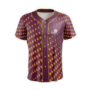 Maillots de baseball/softball personnalisés pour adultes unisexes, respirants, à séchage rapide, 100 % polyester, imprimés par transfert thermique - Product Image 1