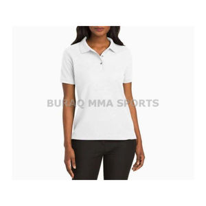 Polo de mujer de manga corta de secado rápido, informal, con cuello de punto, corte regular - Product Image 6