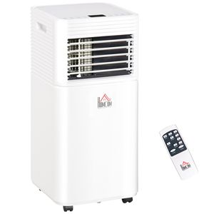 Condizionatore d'Aria Portatile 8000 BTU con Display LED Bianco, Timer 24H, Telecomando, Spina UK per Raffreddamento e Deumidificazione per Ambienti - Product Image 1