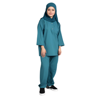 Unisex Tıbbi Forma Takımı Uzun Kollu Üniforma İki Cepli Üst Pantolon Hastane Klinik İş Kıyafeti Dokuma Polyester/Pamuk Yumuşak Baskılı