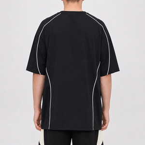 T-shirts sportifs en tricot de qualité supérieure pour hommes, vêtements de sport décontractés, manches longues, col rond, coton, logo personnalisé, OEM, ODM, vente en gros - Product Image 5