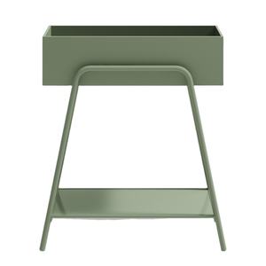 Maceta con forma de rectángulo, maceta de metal, soporte para plantas, decoración para interiores y exteriores, uso al por mayor en maceta de Color verde - Product Image 1
