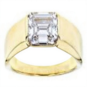 <b>Mens</b> Asscher Cut Moissanite <b>Ring</b> 925 Sterling <b>Silver</b> Classic Wedding Band Engagement Party <b>Ring</b> Elegant Jewelry Gift <b>for</b> Him - Product Image 1