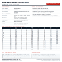 Coude en U à 180 degrés en acier inoxydable ASTM A403 WP347 ASME B16.9 pour l'industrie électrique