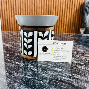 Quemador Bakhoor de nácar y madera artesanal de la mejor calidad, soporte de fragancia religiosa para el hogar para incienso indio y Oud - Product Image 2