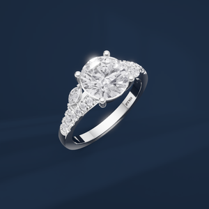 Bague de fiançailles classique de luxe pour femme avec diamant de laboratoire taille brillant en platine PT950 certifié IGI pour anniversaire de mariage - Product Image 3