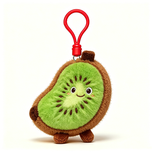 Llavero de peluche de kiwi, lindo dije de kiwi sonriente, clip de peluche kawaii para bolso, mini juguete de peluche de kiwi antropomórfico - Product Image 5