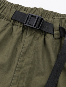Pantalones Cortos Cargo Verde Oliva para Hombre, Cintura Media, con Cordón, de Lona de Algodón, Estilo Casual - Product Image 2