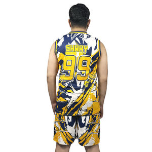 Usine directe en gros ensemble d'uniformes de basket-ball personnalisés respirant évacuation de l'humidité Sublimation durable vêtements de sport d'équipe de grande taille - Product Image 3