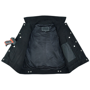 Gilet en jean noir de haute qualité pour homme, sans manches, style motard, gilet de club, streetwear personnalisé, veste en jean décontractée, grandes tailles - Product Image 6