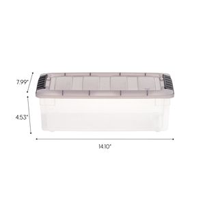 5,8 litri. Contenitori di plastica con coperchi, contenitori impilabili, borse portaoggetti, confezione da 12 - Product Image 5
