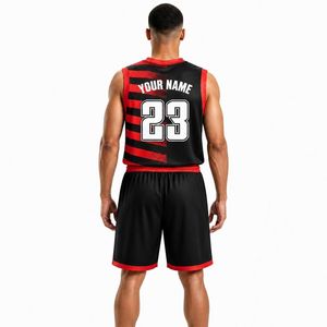 Conjunto de Uniforme de Baloncesto Sublimado Personalizado para Hombre, Camiseta de Malla y Pantalones Cortos, Ropa Deportiva de Equipo, Equipo para Juegos, Venta OEM con Bolsillos Laterales - Product Image 4