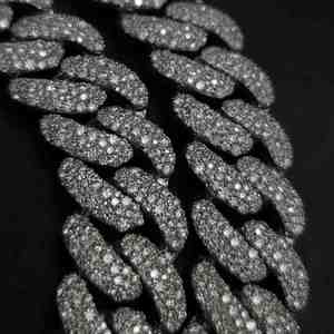 Elegant <b>Iced</b> <b>Out</b> Cuban <b>Chain</b> Link <b>Chain</b> Hip Hop Jewelry in 925 Sterling Silver Moissanite 18MM DOPE JEWELLS - Product Image 4