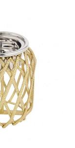 Quemador de Incienso Metálico Moderno en Forma de Globo, de Lujo, con Tapa Dorada y Recipiente de Almacenamiento a Juego, Bandeja Ovalada, Venta al Por Mayor - Product Image 6