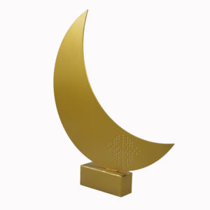 Centros de Mesa Decorativos de Diseño de Lujo para el Hogar y la Oficina, Accesorios de Mesa Personalizados con Forma de Luna Dorada Brillante - Product Image 1