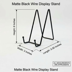Handmade iron powder coated modern <b>plate</b> stand dishes <b>black</b> display stand multi purpose modern <b>plate</b> stand for kitchen - Product Image 2