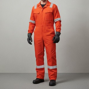 Custom Workwear Reflective <b>Overall</b> with Durable Fabric and Safety Tape for Workplace Protection - Product Image 3
