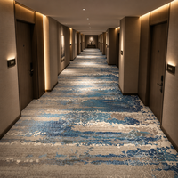 Moquette florale personnalisée à poils coupés de 4 m de large pour couloir d'hôtel, en PP et nylon, ignifuge, de mur à mur