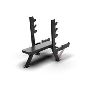 Commercial Flat Barbell <b>Bench</b> Weight Training Strength Equipment Safety for Gym Fitness <b>Workout</b> QFBP61 Qli Fitness Equipment - Product Image 1