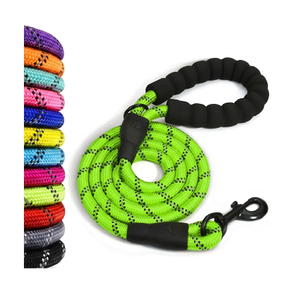 Reflective Rope Dog Leash Heavy Duty Pet Walking <b>Lead</b> with Soft Foam Handle Durable <b>Training</b> Leash for Dogs - Product Image 2