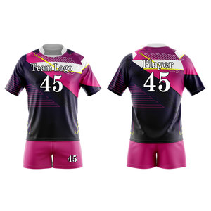 เสื้อรักบี้พรีเมียมสำหรับผู้ชาย ชุดทีมสั่งทำพิเศษ โพลีเอสเตอร์ 100% ระบายอากาศได้ดี ป้องกันรังสียูวี ซับเหงื่อ แห้งเร็ว ลายพิมพ์ด้วยความร้อนด้านหน้า - Product Image 5