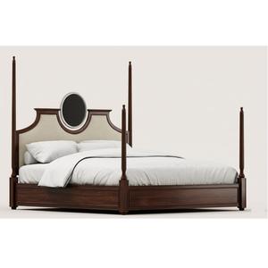 Lit king-size en bois de frêne rustique de fabrication indienne pour chambre à coucher ou hôtel et lodge, disponible à bon prix - Product Image 1