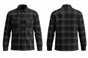 Camisa de Franela a Cuadros de Alta Calidad 100%, Manga Larga, Casual, con Botones, para Otoño e Invierno, Personalizable - Product Image 2