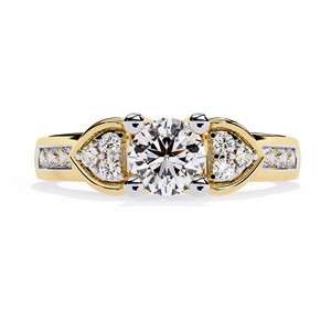 Anillo de Oro de 10K con Diamante Ovalado Cultivado en Laboratorio de Primera Calidad |   Piedra Suelta Cuadrada Brillante Certificada por IGI, Fuego Excepcional, Belleza Sostenible - Product Image 1