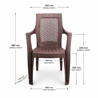 Fauteuil sphérique moderne en plastique MYSTIQUE, portable, durable, empilable, pour l'extérieur, hôtels, hôpitaux, appartements, écoles, villas, salons