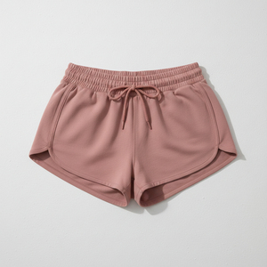 Shorts de Cintura Alta para Mujer al por Mayor, Shorts Transpirables de Secado Rápido, Shorts de Color Sólido - Product Image 2