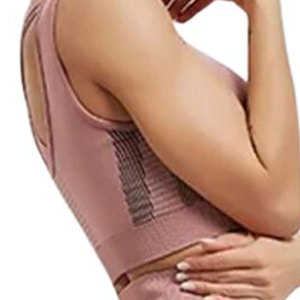 Seamless Women's Yoga Set with 2 in 1 Design Short Sleeve Elastic - Product Image 6
