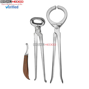 Complete Reusable Veterinary Horse Farrier <b>Tool</b> Kit 6-Piece Hoof Care Set Stainless Steel Hoof Rasp Hoof Knife Horseshoe <b>Puller</b> - Product Image 5