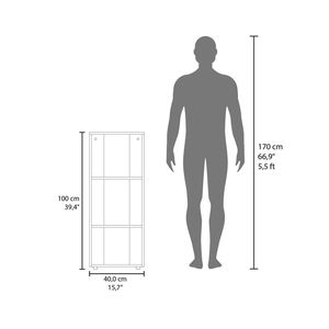Bibliothèque en mélamine blanche avec rangement ouvert Étagère élégante au design - Product Image 5