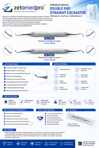 Excavador Dental Conservador y Restaurador Premium de Acero Inoxidable OEM Zetomed Pro - Product Image 3