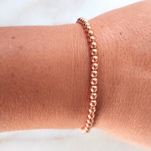 Handcrafted <b>Copper</b> And Black Bead Bracelet Stackable Stretch Jewelry Elegant Boho Fashion Gift For Women Daily Wear - Product Image 6