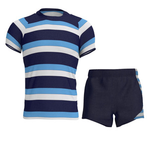 Ensemble d'uniformes de rugby sublimés sur mesure, kit d'entraînement de rugby en polyester respirant, tenue d'équipe OEM, maillot et short de rugby - Product Image 2
