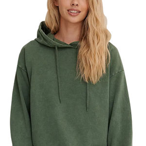 Sudadera con capucha extragrande para mujer, de invierno, estilo urbano, con lavado pesado, estampado frontal con efecto ácido, personalizada, ecológica, de peso pesado, OEM - Product Image 6