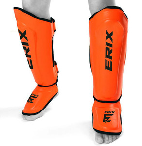 Protège-tibias Muay Thai en cuir PU de qualité supérieure 2026 – Équipement de protection des jambes pour Kickboxing et MMA - Product Image 4