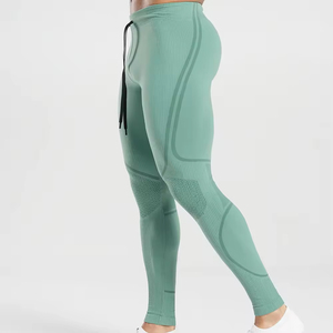Vente Flash : Leggings de Compression pour Hommes en Coton et Fibre de Bambou, Taille Élastique, Imprimés, Respirants, Séchage Rapide, Logo Personnalisé, Prix Bas - Product Image 3