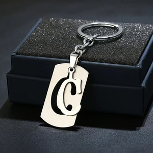 Wholesale <b>Custom</b> Metal Keychain Engraved Logo <b>Key</b> <b>Rings</b> Durable Alloy <b>Key</b> Holder for Promotion Souvenir <b>Custom</b> Color - Product Image 2