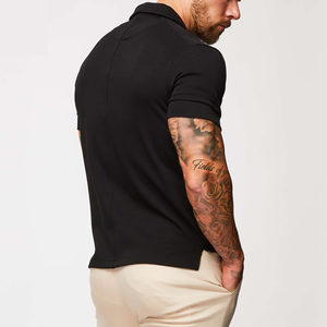 เสื้อโปโลชายขายส่ง ผ้าคอตตอนปิเก้สั่งทำพิเศษ รับผลิตเสื้อผ้าแบบ OEM ODM แบรนด์ส่วนตัว เสื้อคอวี - Product Image 4
