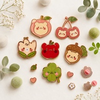 Maßgefertigte Niedliche Botanische Tier-Emaille-Anstecknadel, Roségold-Plattiertes Metall-Reversabzeichen, OEM Großhandel Kawaii Sammel-Pin