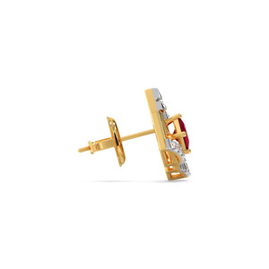 Boucles d'oreilles géométriques prismatiques rose doré - Product Image 3