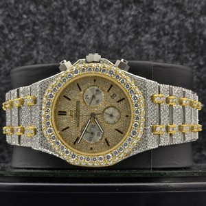 Montre Ronde Personnalisée Diamant Business Hip Hop Acier Inoxydable Design Attrayant Luxe VVS Moissanite Mécanique Édition Limitée Cadeau - Product Image 1