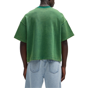 Camiseta Verde Extra Grande de Algodón para Hombre con Estampado del Número 3, Estilo Casual de Manga Corta y Cuello Redondo - Product Image 4