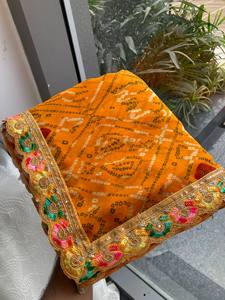 Dupatta Amarillo Fendy de NiMa Creations, Chifón con Bordado Floral, Secado Rápido, Estilo Tradicional Indio-Pakistaní para Bodas, para Mujeres Adultas - Product Image 3