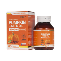 Soutien naturel de la prostate pour hommes OEM, huile de graines de citrouille 1000 mg avec extrait de palmier nain